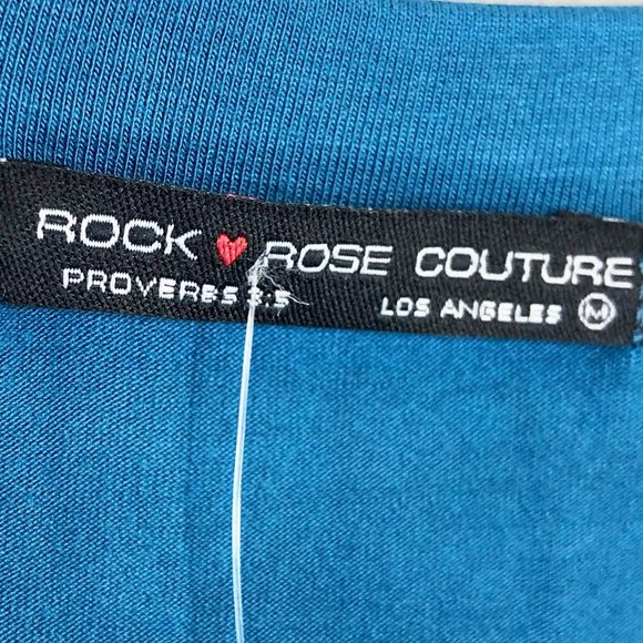 Rock N' Rose Couture Blue Graphic Tank -NEW - Picture 8 of 8